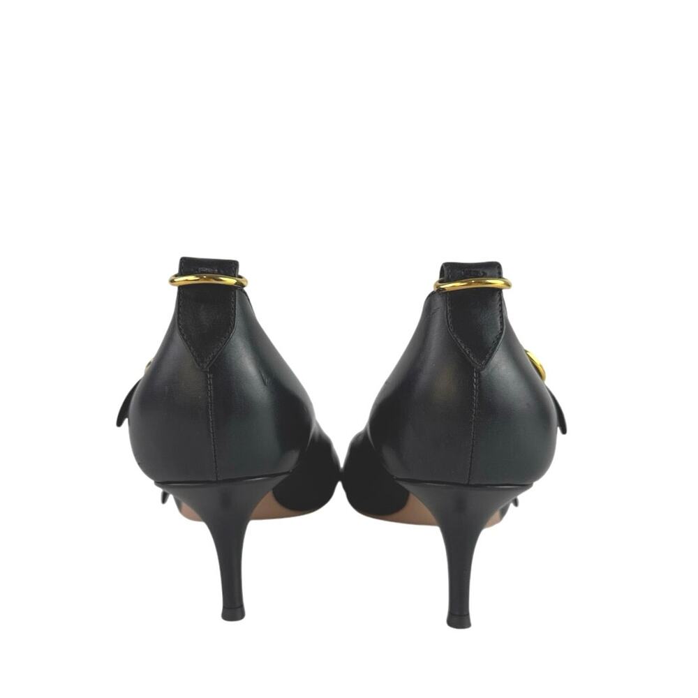 Gianvito Rossi Clash 55 Black Pointed Buckle Strap Leather Pump Heels EU41 US10 - Picture 3 of 7
